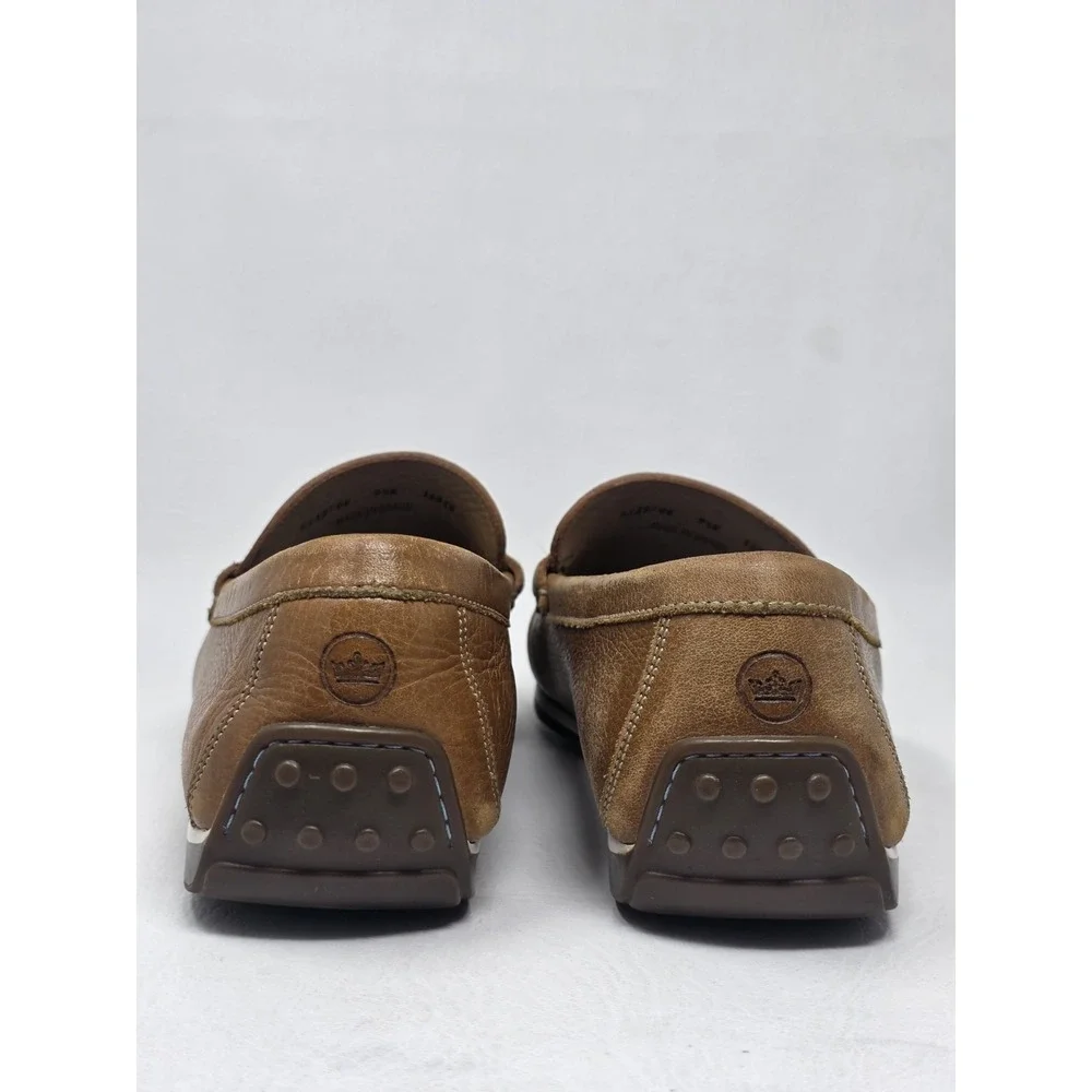 Peter Millar Mens Leather Driving Loafers Brown Slip On Size 9.5 M Pre-owned